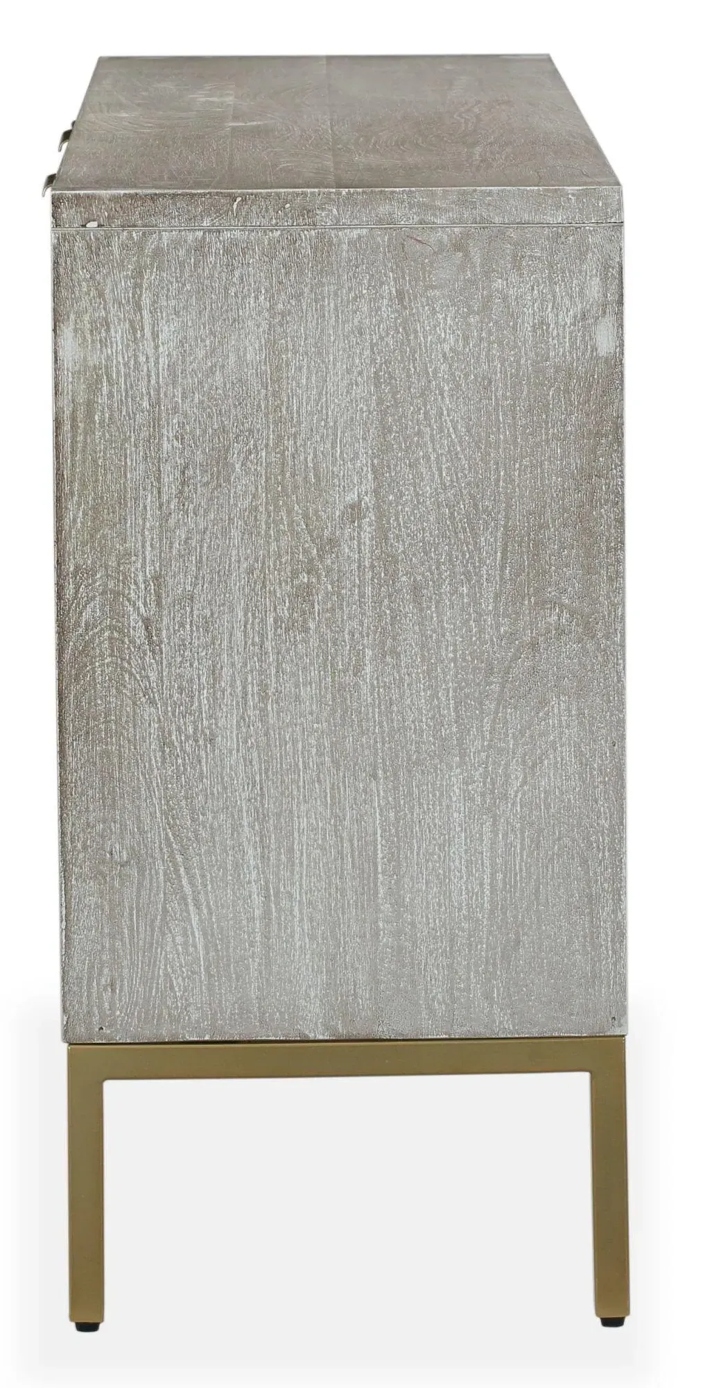 Temis 3 Door Medium Sideboard - Grey Washed, Faux Marble