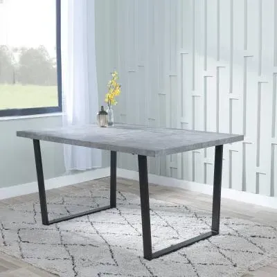Texas 6-Seater Dining Table - Grey, MDF image