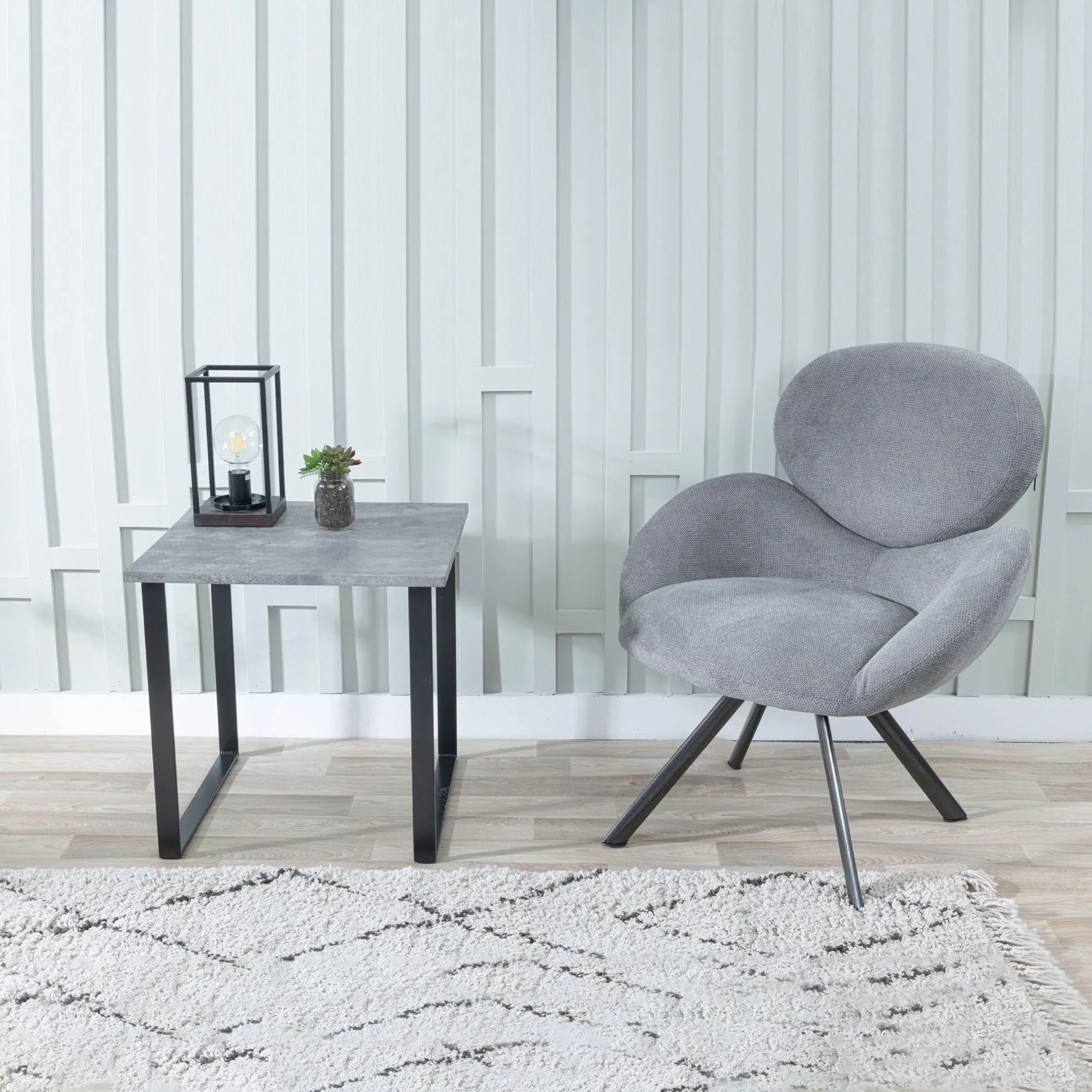 Texas Square Side Table - Grey, MDF