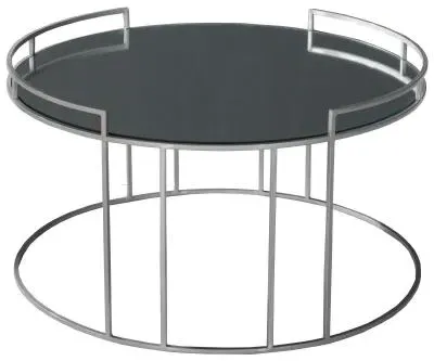 Torrance Round Coffee Table - Silver, Glass image