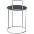 Torrance Round Side Table - Silver, Glass