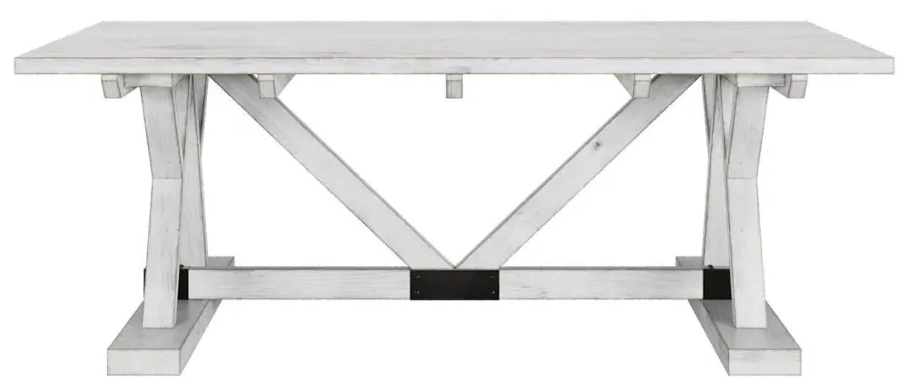Trestle Coffee Table - White, Mango Wood