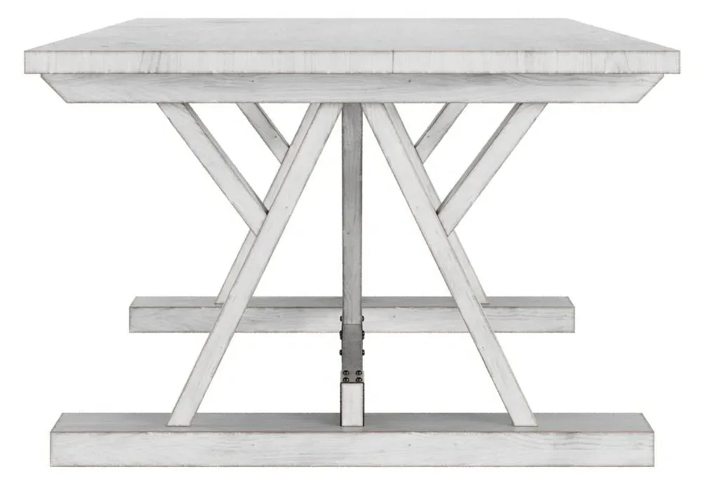 Trestle Coffee Table - White, Mango Wood