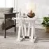 Trestle Side Table - White, Mango Wood