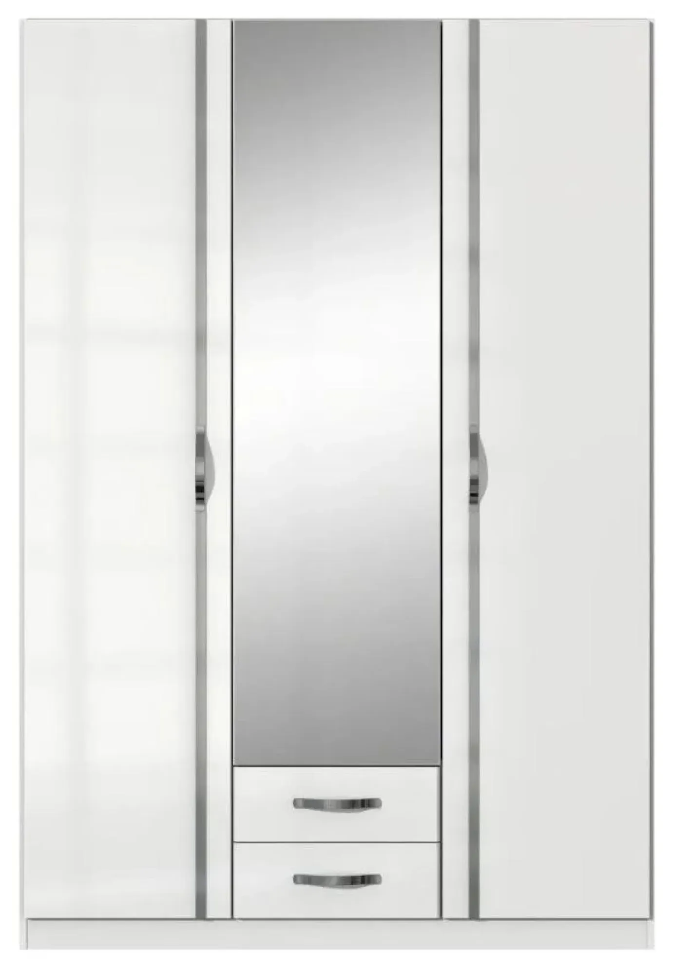 Trio 3 Door Combi Wardrobe - White