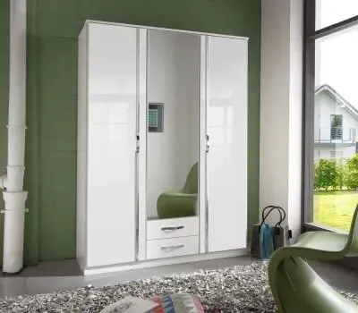Trio 3 Door Combi Wardrobe - White