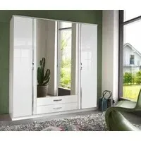 Trio 4 Door Combi Wardrobe - White