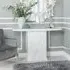 Turin Rectangular Console Table - White, Engineered Marble