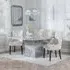 Turin Square Dining Set - Champagne, Marble