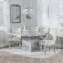 Turin Square Dining Set - Champagne, Velvet