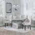 Turin Square Dining Set - Grey, Marble