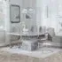 Turin Square Dining Set - Grey, Marble