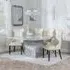 Turin Square Dining Set - Grey, Marble