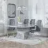Turin Square Dining Set - Grey, Marble
