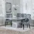 Turin Square Dining Set - Grey, Marble