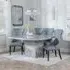 Turin Square Dining Set - Grey, Marble