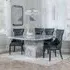 Turin Square Dining Set - Grey, Marble