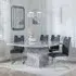 Turin Square Dining Set - Grey, Marble