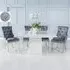 Turin Square Dining Set - White, Marble