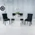 Turin Square Dining Set - White, Marble
