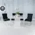 Turin Square Dining Set - White, Marble