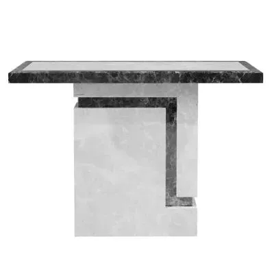 Venice Armani Console Table - Grey, Engineered Marble