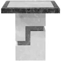 Venice Armani Side Table - Grey, Engineered Marble