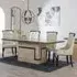 Venice Dining Set with Carmela Chairs - Cream, Marble