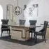 Venice Dining Set with Mimi Chairs - Cream, Marble