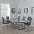 Vortex Dining Set with Jamison Chairs - Grey, Marble