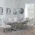 Vortex Dining Set with Knocker Back Chairs - Grey, Marble