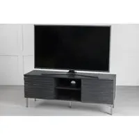 Wave Large Mango Wood TV Unit with Storage - Charcoal