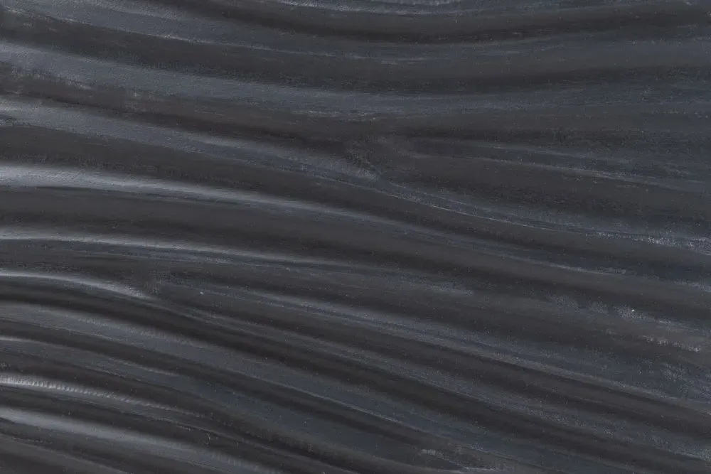 Wave Mango Wood TV Unit with Storage - Black