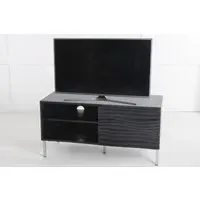 Wave Mango Wood TV Unit with Storage - Black