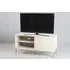 Wave Mango Wood TV Unit with Storage - Bone White