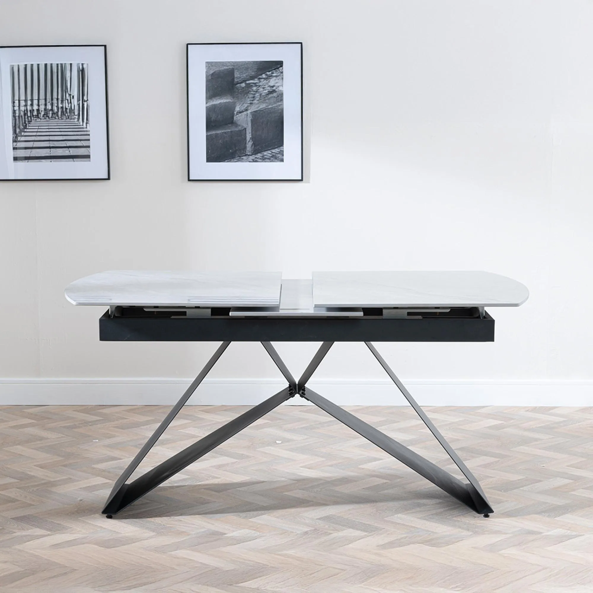 Westin 6-8 Seater Extendable Dining Table - Grey, Ceramic