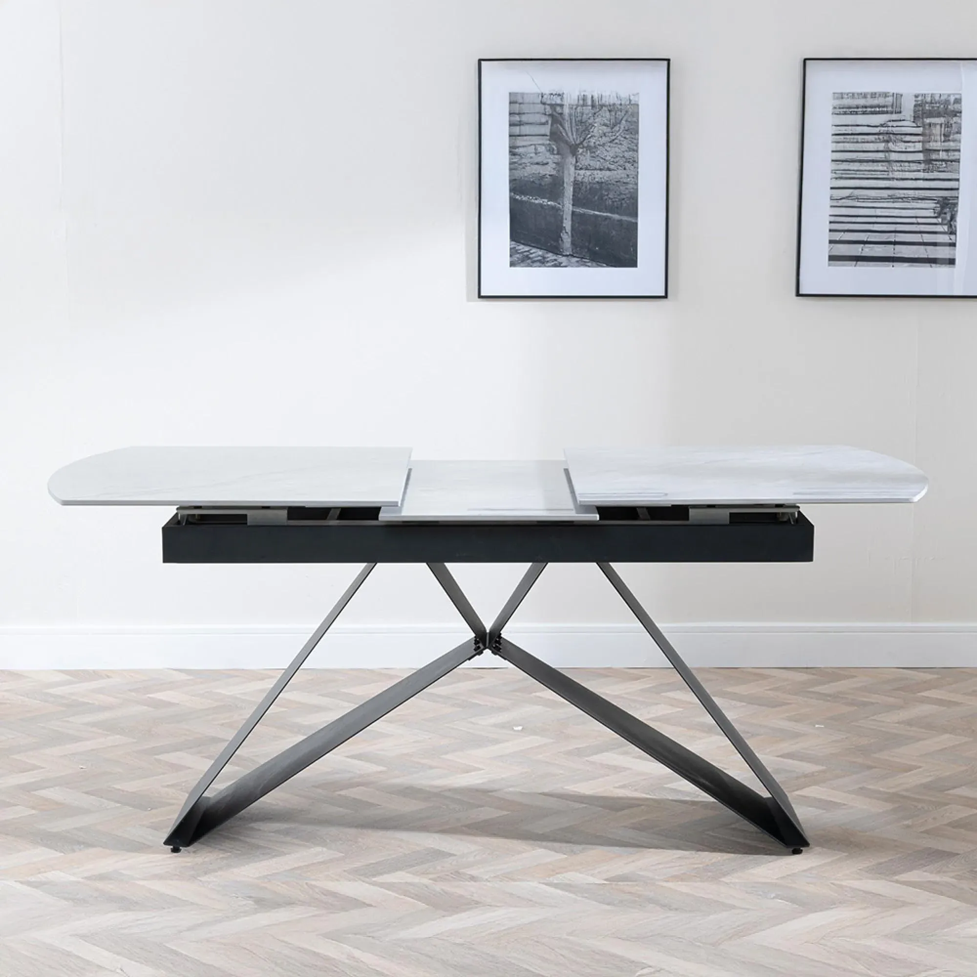 Westin 6-8 Seater Extendable Dining Table - Grey, Ceramic