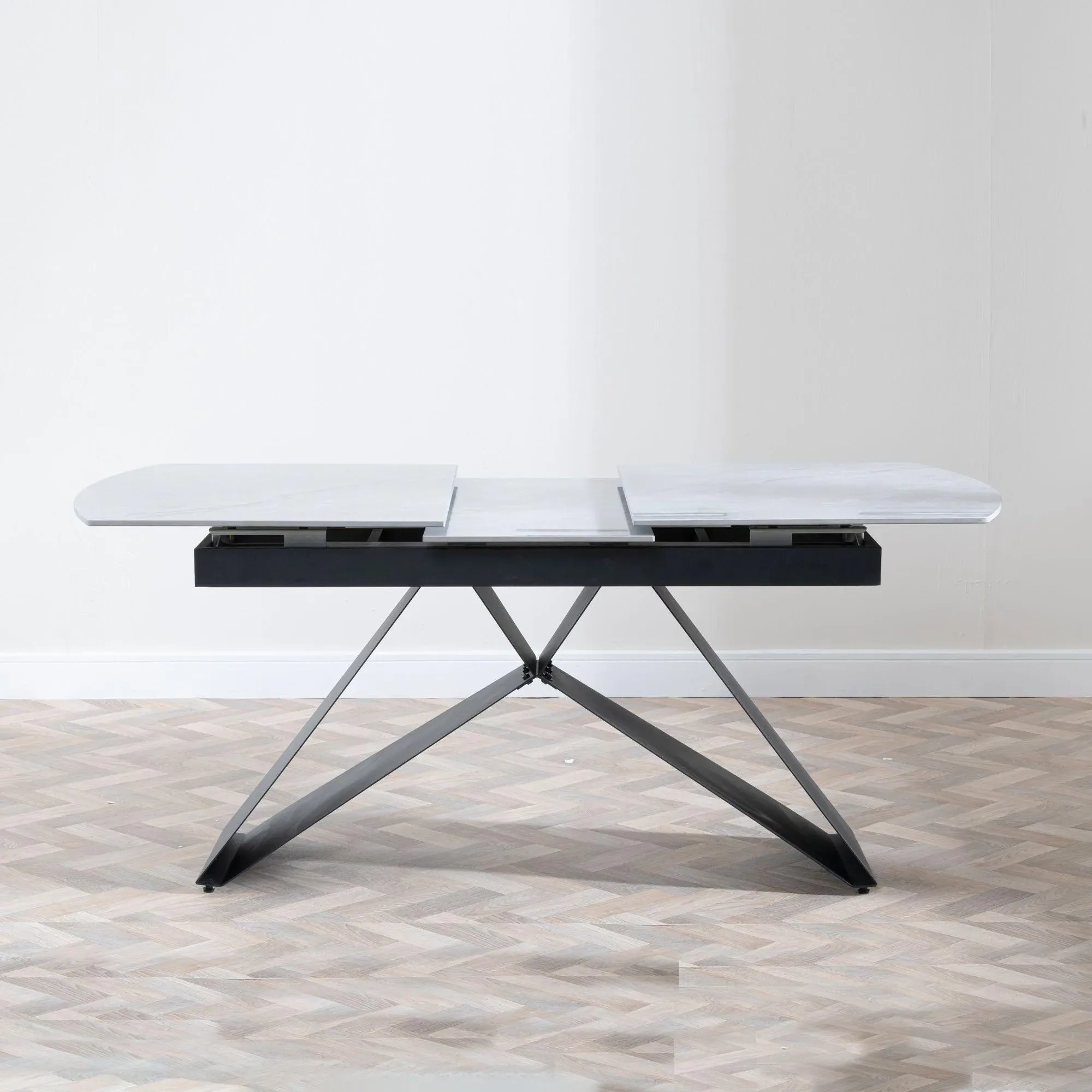 Westin Extending Dining Set with Boden Chairs - Grey, Ceramic