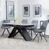 Westin Extending Dining Set with Boden Swivel Chairs - Grey, Ceramic