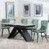 Westin Extending Dining Set with Corona Chairs - Grey, Ceramic