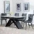 Westin Extending Dining Set with Corona Chairs - Grey, Ceramic