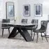 Westin Extending Dining Set with Corona Chairs - Grey, Ceramic