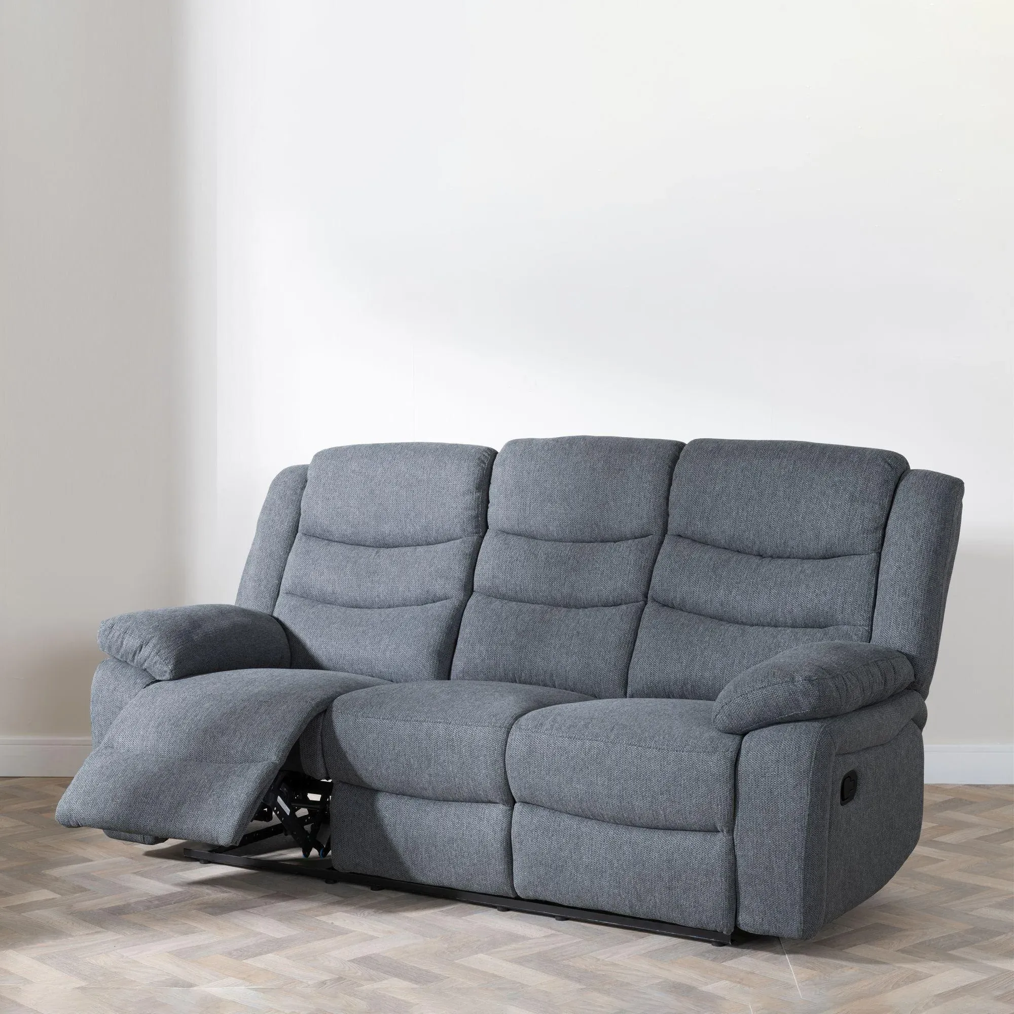 Windsor 3-Seater Recliner Sofa - Dark Grey, Fabric