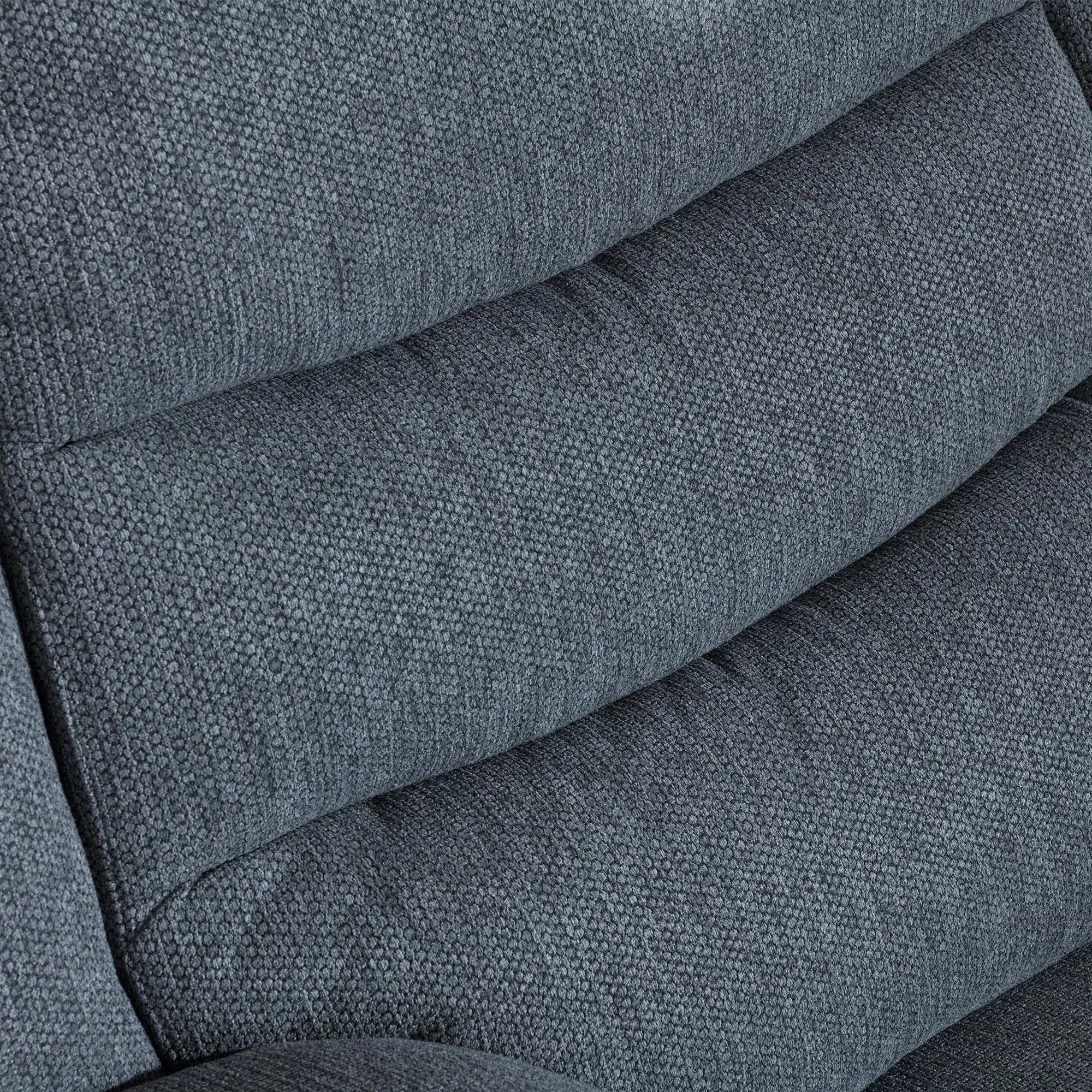 Windsor 3-Seater Recliner Sofa - Dark Grey, Fabric