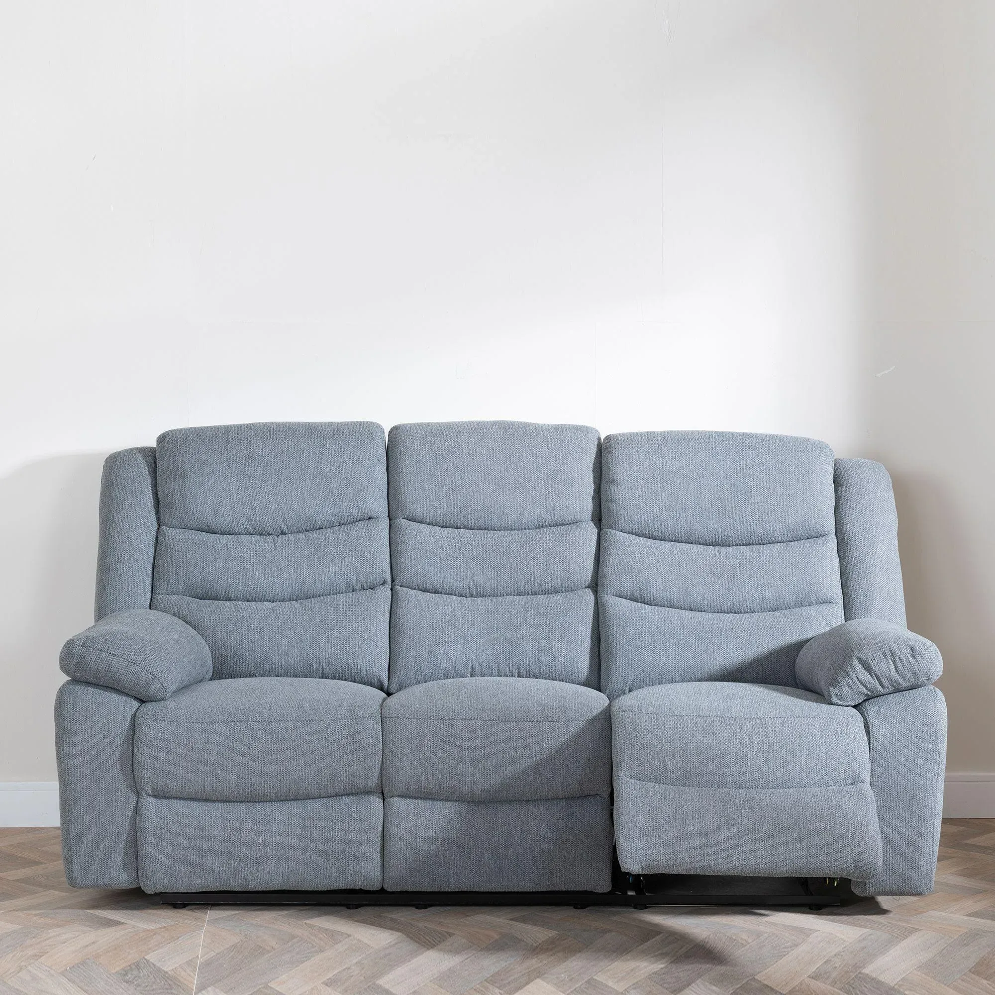 Windsor 3-Seater Recliner Sofa - Grey, Fabric