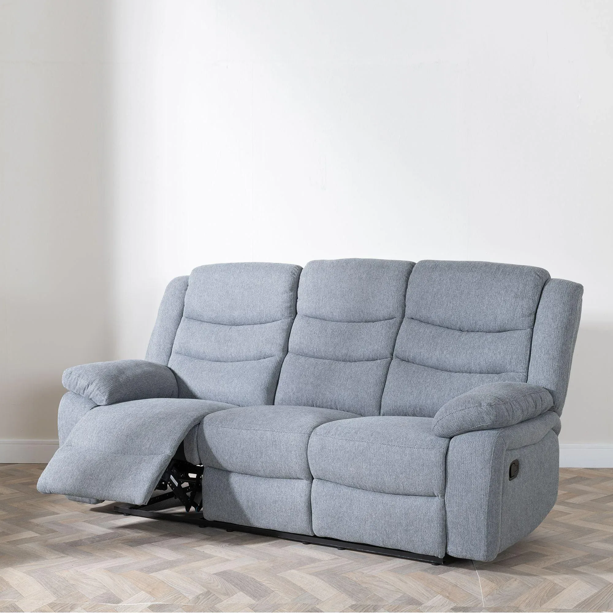Windsor 3-Seater Recliner Sofa - Grey, Fabric