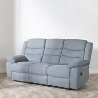 Windsor 3-Seater Recliner Sofa - Grey, Fabric