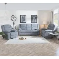 Windsor 3-Seater Recliner Sofa Set - Grey, Fabric