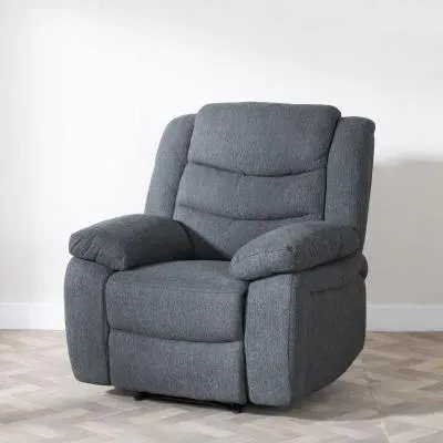 Windsor Recliner Armchair - Dark Grey, Fabric
