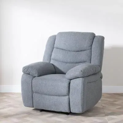 Windsor Recliner Armchair - Grey, Fabric